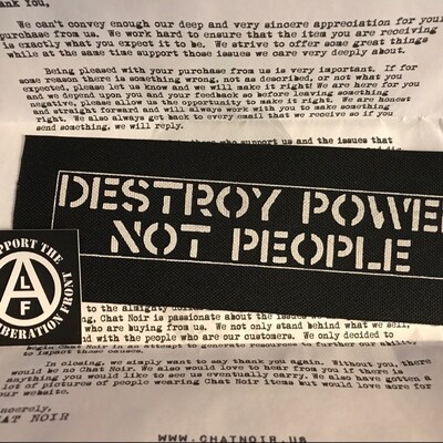 Destroy Power Not People Crass Patch Anarcho Punk Hellshock - Etsy