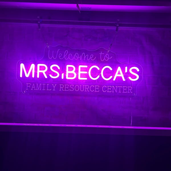 Teacher Name Neon Sign: Classroom Decor, LED Door Hanger - Etsy