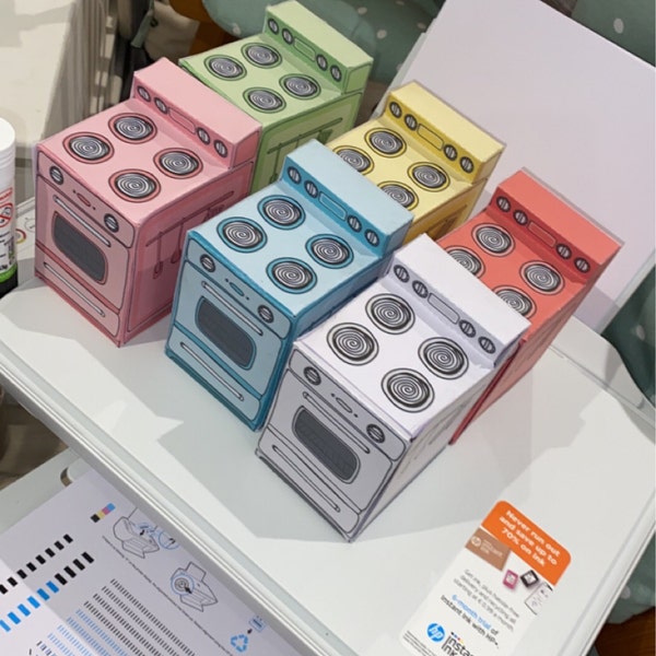Retro Oven - Cupcake Box, Cookie, Candy, Treat and Party Favor Box ...