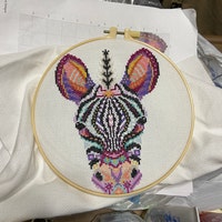 Awesome Pattern Studio Mandala Elephant Needle Minder Set - With Scissors & Threaders For Cross Stitch & Embroidery