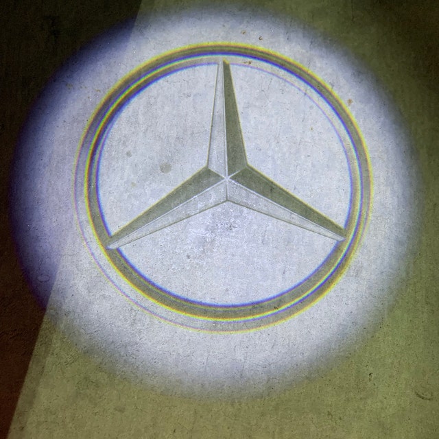 2 proyectores de luz LED para puerta con logotipo de charco, cortesía de  Nanoglass para Mercedes Benz CLA C118 CLS C257 E Coupe A238 C238 S Coupe  A217 C217 AMG Gt 