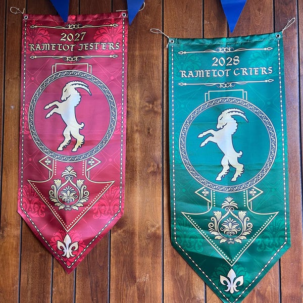 Customizable Medieval Style Family Pennants | Personalized Swallowtail ...