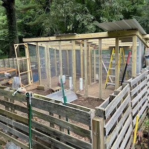 8x16 Chicken Coop Run Building Plans - 8x16 Large Chicken Run DIY Plans, Walk-in Chicken Run Plans - Download PDF