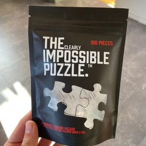 The Clearly Impossible Puzzle 100, 200, 500, 1000 Pieces Hard Puzzle for  Adults Cool Difficult Puzzles Clear Hardest Puzzle - Difficult Funny Puzzle