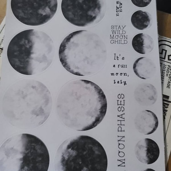 Moon Phases Planner Sticker Witch Stickers for Bullet Journal, Witchy ...