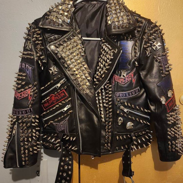 Buy Handcrafted Heavy Spiked Metal Studded, Gothic Leather Solid