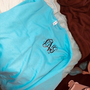 Monogrammed Embroidery Sweater & Trousers 2Pcs