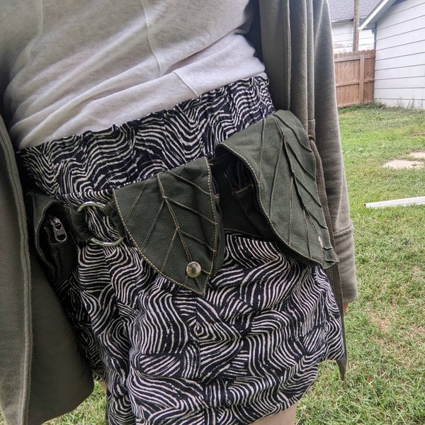 420 Leaf Design Flip Top Belt With Bottle Opener Buckle - Adjustable Casual Belt - View #9