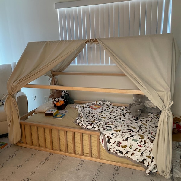 Gingham Bed Canopy | Cotton Canopy for Baby Crib | Hanging Nursery ...