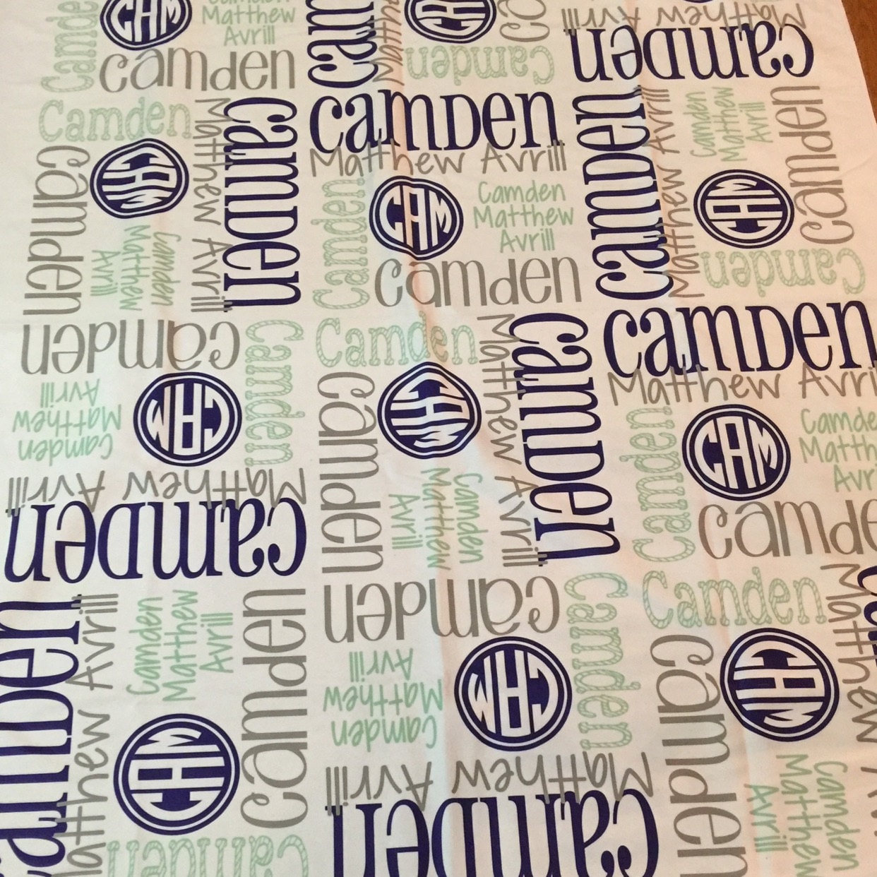 Monogram Baby Blanket- Boy Blanket- Personalized Baby Blanket- Swaddle Receiving Blanket- Baby Shower Gift