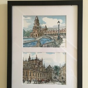 A5 Signed Print of Original Ink and Watercolour Drawing of a Door at The White Hart Inn in Edinburgh A5 Signed Print of Original Ink and Watercolour Drawing of a Door at The White Hart Inn in Edinburgh