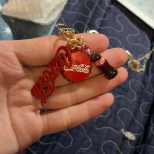 Coke Keychain Hard Resin Coke Inspired Key Chain Keyring Car