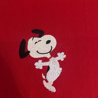 Happy Snoopy Machine Embroidery Design, 4x4 & 5x7 Hoop, Snoopy ...