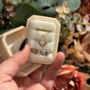 Personalised Triple Ring Box, Velvet Ring Box 3 Slot for Wedding ...