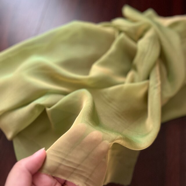 画材 Green gold chiffon Olive Gold Cationic Chiffon Fabric 58'' PRICE PER METER - Etsy