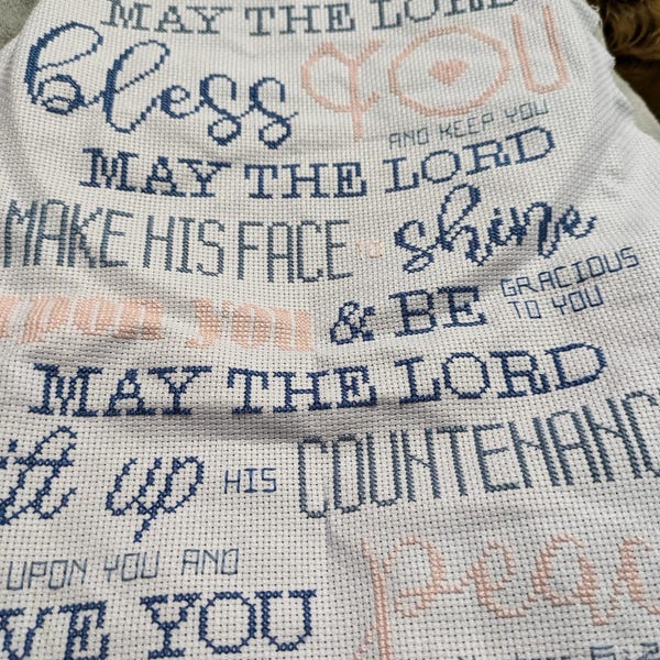 Christian Cross Stitch Pattern - May the Lord Bless You and Keep You ...