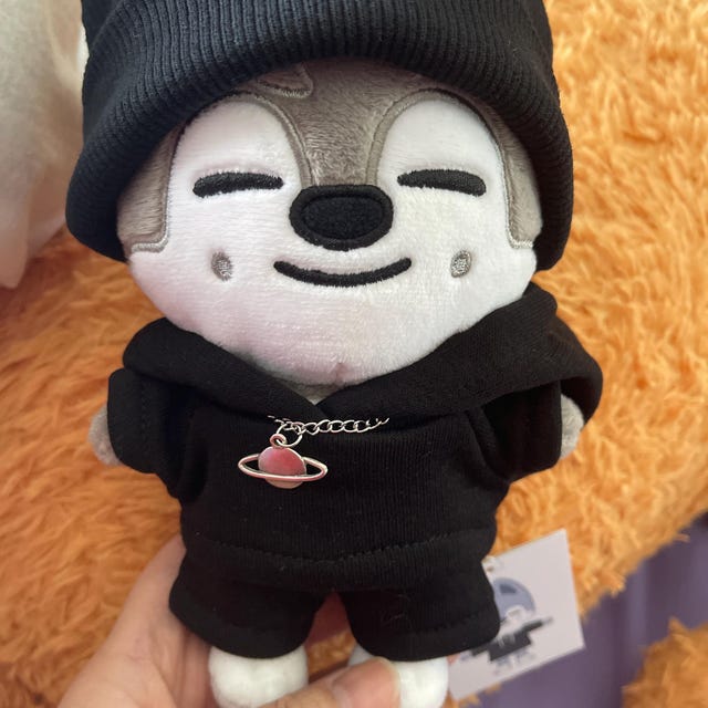 Wolfchan Black Outfit, Bang Chan Hoodie Set, 20cm Doll Wolfchan Black Outfit, Bang Chan Hoodie Set, 20cm Doll