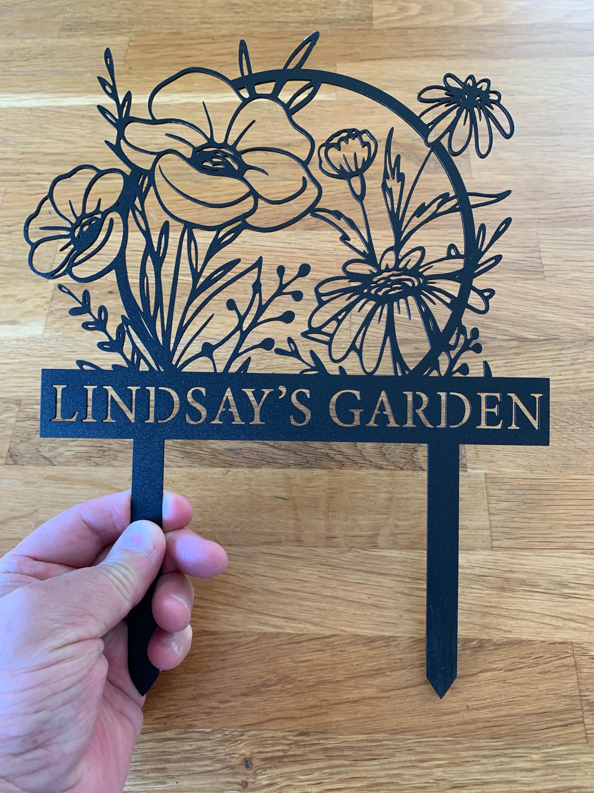 Custom Metal Garden Stake, Garden Marker, Every Garden Metal Stake, Personalized Gift, Gardener Name Sign, Mom Garden Sign, Outdoor Yard Art