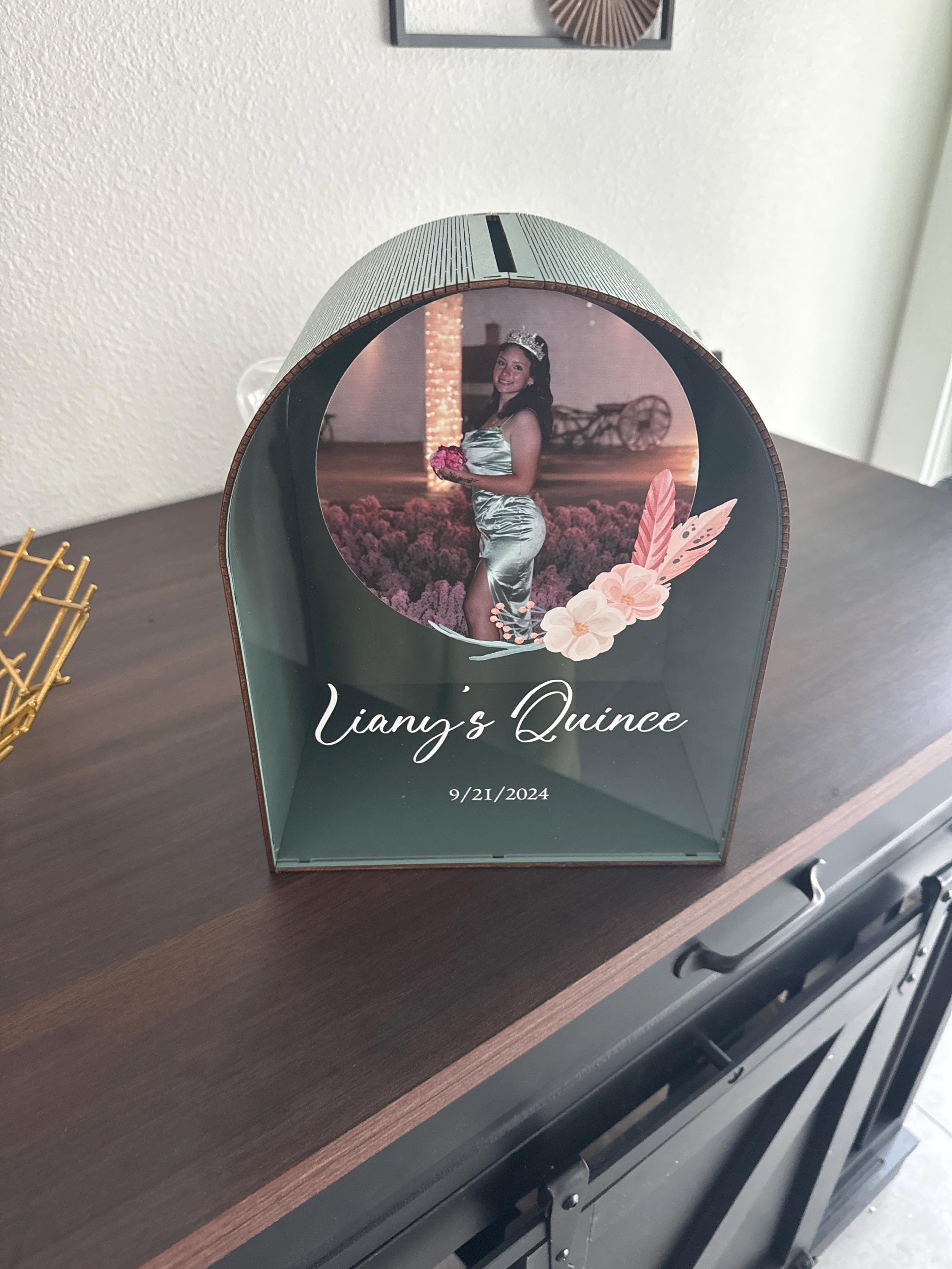 Personalisierte Hochzeitskartenbox mit Schlitz, Gewölbte Hochzeitsumschlagbox, Abschlusskartenbox, Hochzeitsgeschenkkartenbox, Hochzeitsspardose