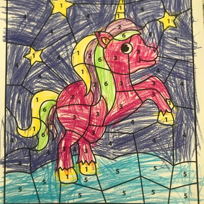 Monkey Color by Number Kids Printable Various Theme Coloring - Etsy