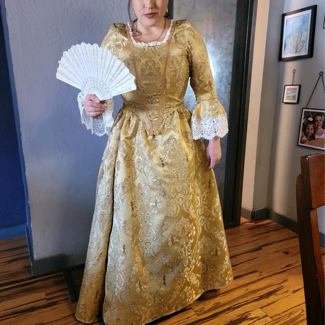 green emerald velvet dress Renaissance Faire 100% Cotton Elizabeth Swann Cosplay Fantasy Pirate Buccaneer Embroidered Costume: Coat and Pantaloons. Reminisce Brand S/M
