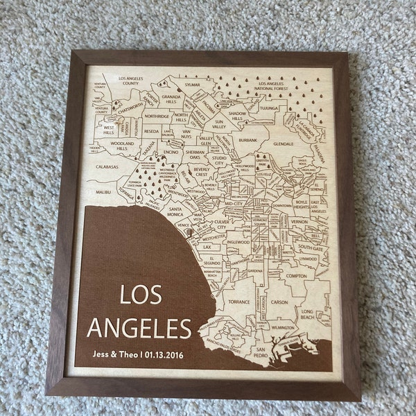 Philadelphia Main Line Map, Customizable Engraved Wood Art, New Home ...