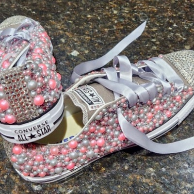 All-star High Top Bedazzled Women's Converse Bling - Etsy