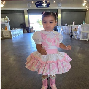 cowgirl pink baby dress, cowgirl baby costume.