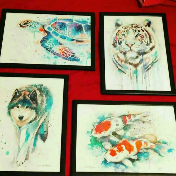 Wolf Watercolor Painting Print by Slaveika Aladjova, Art, Animal ...