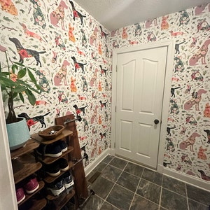 Floral Dogs Wallpaper 8 Patchwork Dogs by Shopcabin Floral Dogs Custom