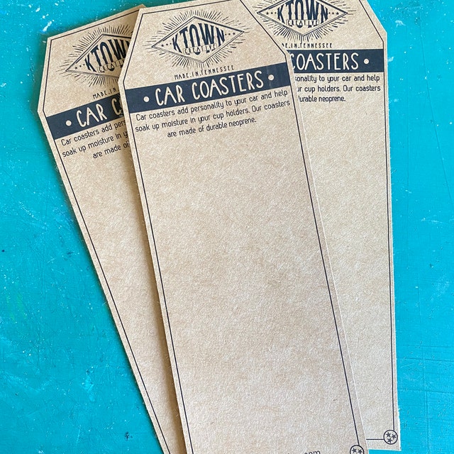 Car Coaster Packaging Templates, Canva Coaster Printable Packaging