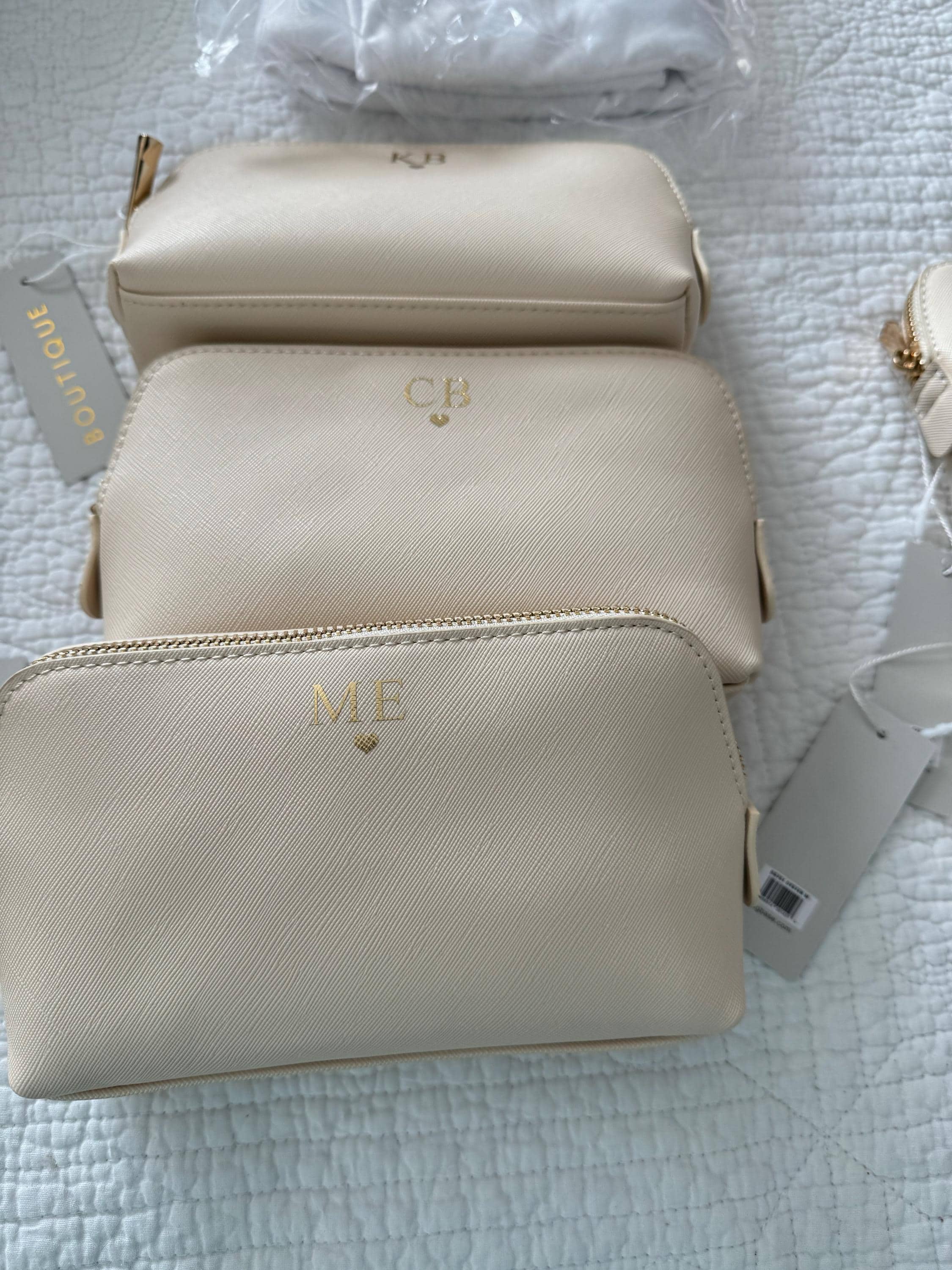 Personalised Monogram Cosmetic Bag, custom makeup bag, bridal party gift, bridesmaid bag, birthday gift for her, birthday gift, toiletry bag