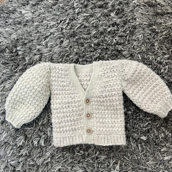 Crochet Cardigan Pattern: Bumpy Texture, Newborn to 8 Years (PDF ...