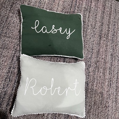 Custom Name Pillowcase Embroidered Pillowcase Baby Name - Etsy