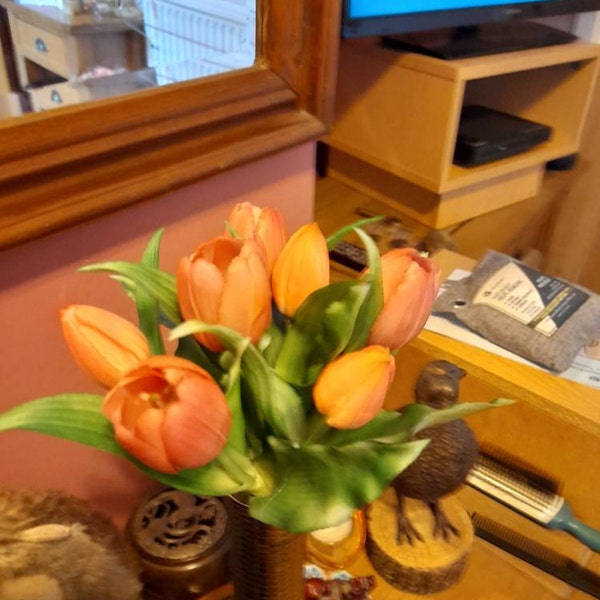 REAL TOUCH TULIP BOUQUET - 10PC