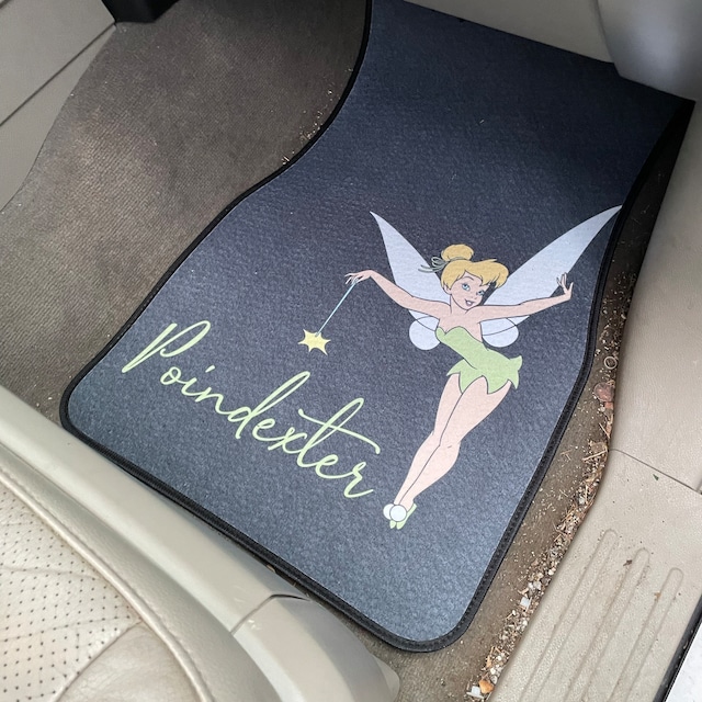Custom Tinkerbell Car Mat Accessory Set