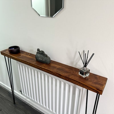 Chunky Console Table With 86cm Hairpin Legs Rustic Handmade Wooden ...