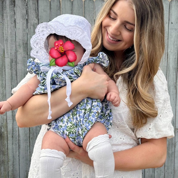 Vive la Fete Baby Girls Smocked Rust Gingham Girls Bubble - Texas main image 1