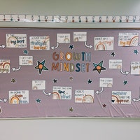 BOHO RAINBOW Growth Mindset Posters | Neutral Rainbow Classroom Decor ...