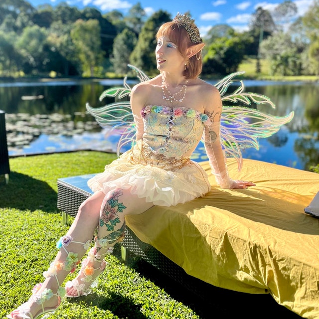 妖精の夢 大人のリアルな虹色の妖精の羽 - Etsy 日本