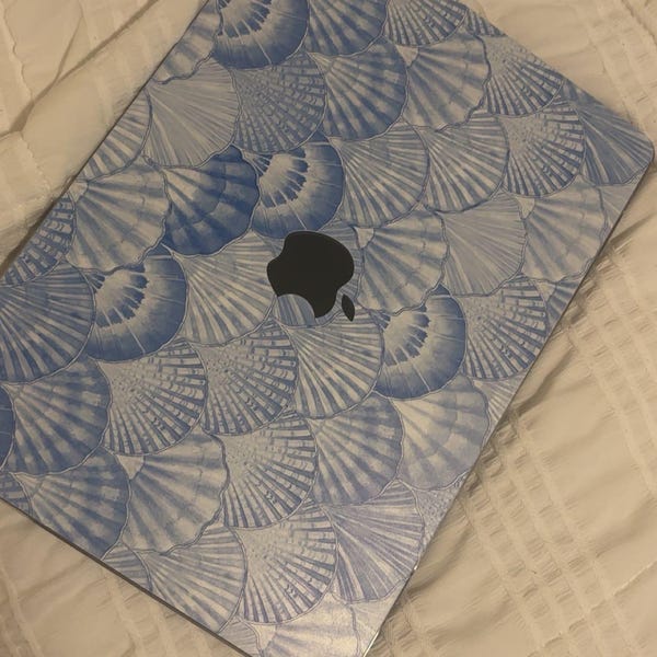 Ocean MacBook Case Aesthetic Blue Shells MacBook Air 13 Air 15 M2 M3 ...