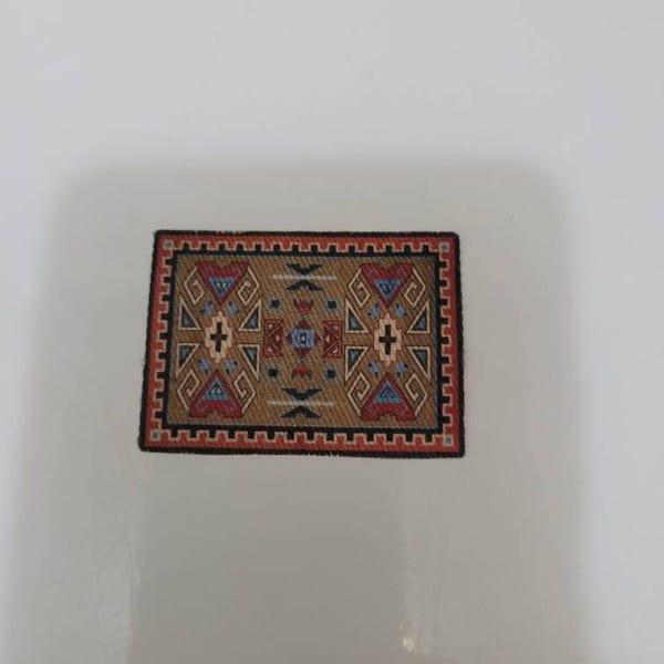 Miniature 1/24 1/12 or 1/6 Scale Rug Indian Southwestern Western Design ...