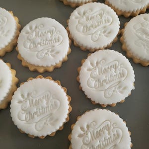 メリークリスマス、ホリークッキービスケットスタンプフォンダンケーキ