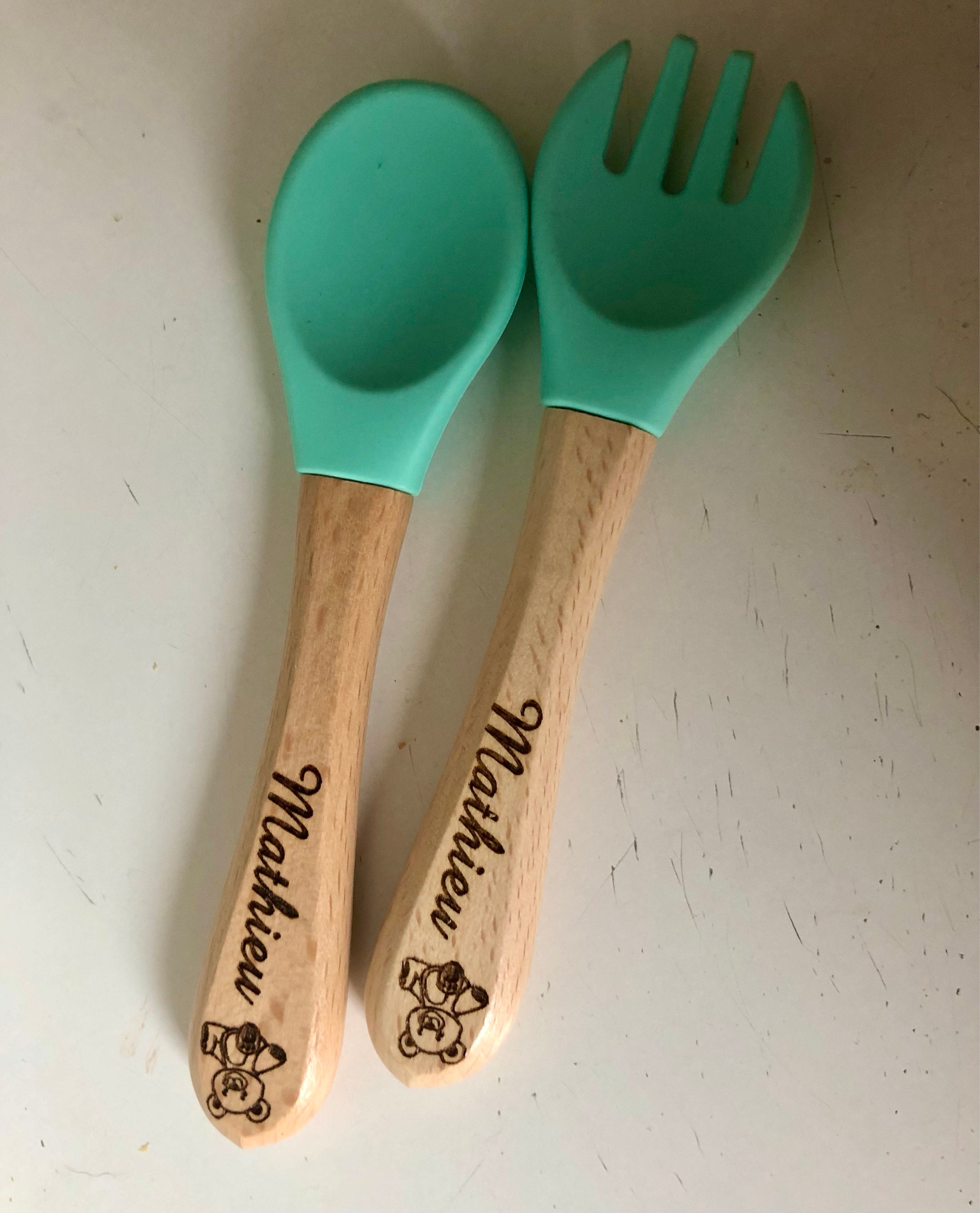 Personalized baby bowl and cutlery