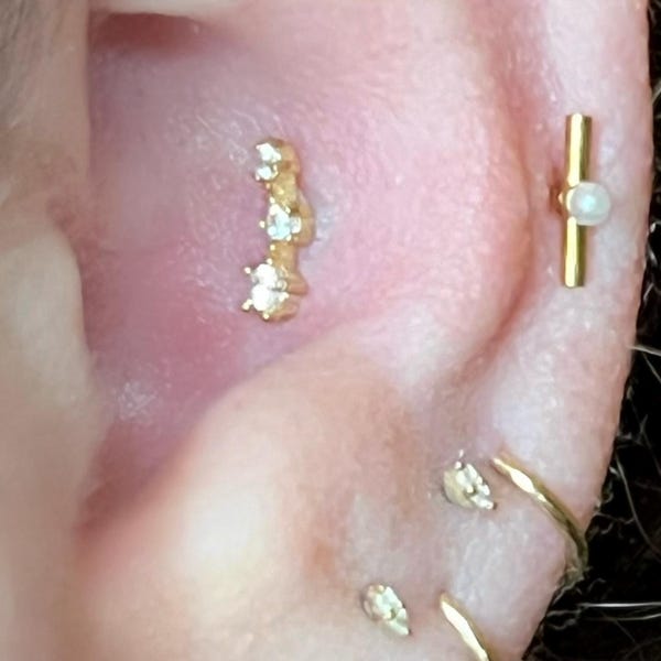 ZDE Orecchini A Punto In Titanio G23 Ipoallergenici Con Chiusura Flatback – Set Da Donna In Rosa, Oro, Argento E Nero – Per Cartilagine, Orecchie Sensibili E Uso Quotidiano (3/4/5 Mm)