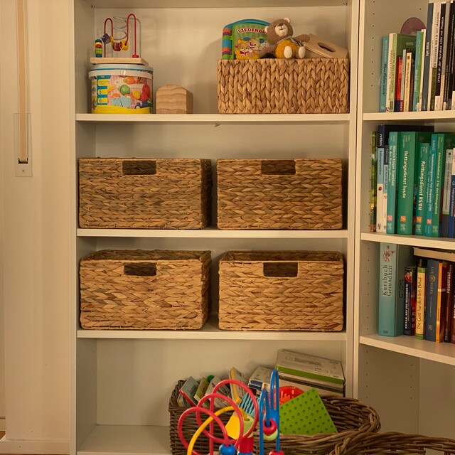 4er-Set IKEA Billy Regal Korb / 36 x 25 x 20 cm / Aus Wasserhyazinthe / Faltkorb / Regalbox / Storage Box / Aufbewahrungskorb / Schrankkorb