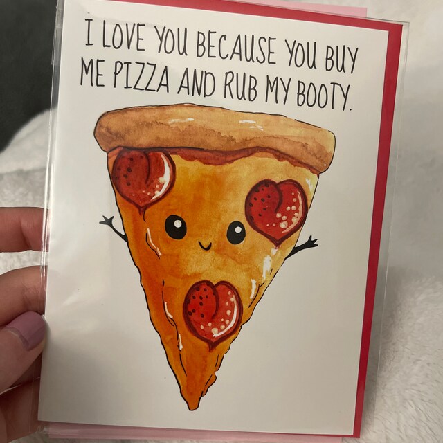 American Greetings Valentinstagskarte 'Pizza-Date' – Mit Folie & Prägung, Inkl. Umschlag, 11,7x17,1 Cm