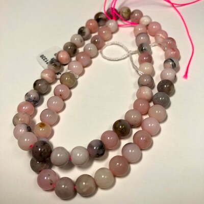 AAA Natural Pink Opal Stone Bead . 6mm 8mm 10mm 12mm Smooth Round Bead ...