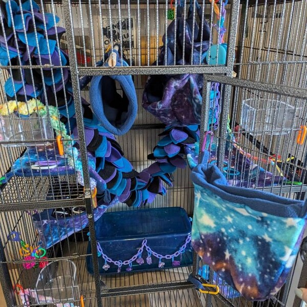Ready to Ship/8 Piece Sugar Glider Cage Set/rainbow Candy /sugar Glider ...