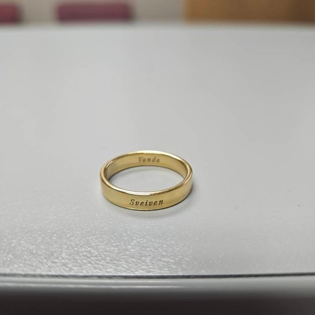 Engraved Name Band Ring by Gracepersonalized - Custom